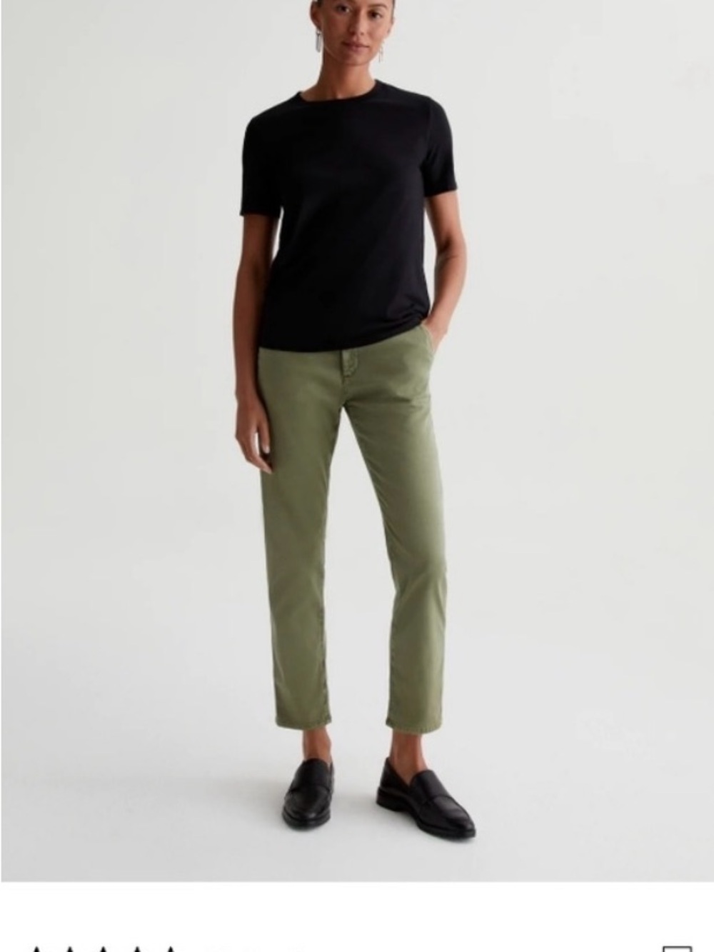 AG Adriano Goldschmied Olive Green The Caden Tailored Trouser